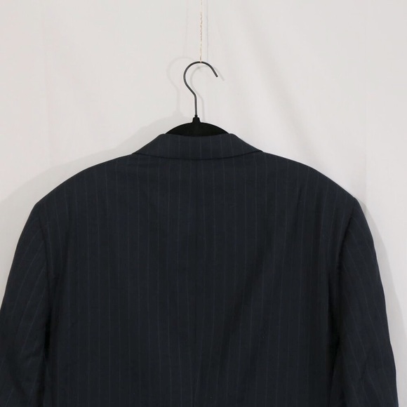 2-piece Samuelsohn Men’s 42R Navy Pinstripe Wool Suit Blazer & Pants Canada - Picture 12 of 16